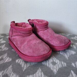UGG toddler classic ultra mini pink booties 12